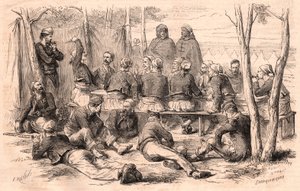 Zouave Group lepää Chalonsin leirillä tekijältä Unknown