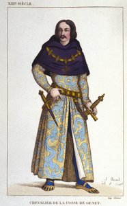 Chevalier de la Cosse de Genet posterieurin puku vuodelle 1365. kaiverrus vuodelta 1830 tekijältä Unknown artist