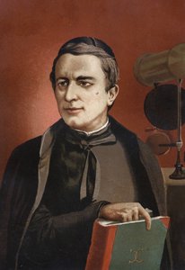 muotokuva Angelo Secchin, italialaisen tähtitieteilijän (1818 - 1878), spektroskopian perustajan, muotokuva. perustuu kuuluisiin miehiin ja naisiin. Barcelona 1877. tekijältä Unknown artist