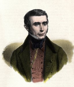 muotokuva Eugene Scribestä (1791-1861), ranskalaisen moraalikomedian kirjoittajasta. tekijältä Unknown artist