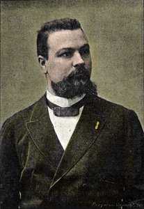 muotokuva Gerard Encaussesta, joka tunnetaan Papus-okkultistina, Martinistin ritarikunnan perustajajäsenenä (1865-1916). tekijältä Unknown artist