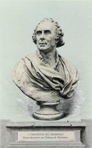 muotokuva Giovanni Giacomo Casanovasta (1725-1798), italialainen seikkailija ja kirjailija. tekijältä Unknown artist