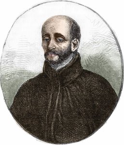 Pyhän Ignatius Loyolalaisen (1491-1556), Jeesuksen seuran perustajan muotokuva. tekijältä Unknown artist