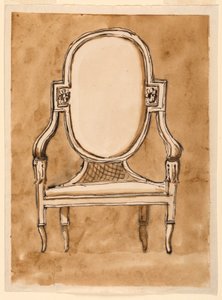 Piirustus, tuoli, 1780-90