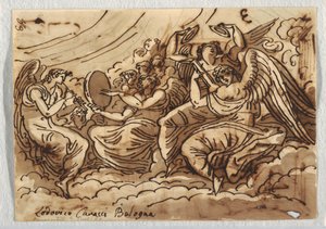 Piirros, Enkelten konsertti, 1813-18 tekijältä Unknown artistUnknown artist