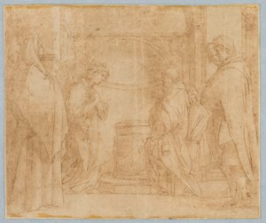 Piirros, kopio enkelin ilmoituksen jälkeen, 1538-1600. tekijältä Unknown artistUnknown artist