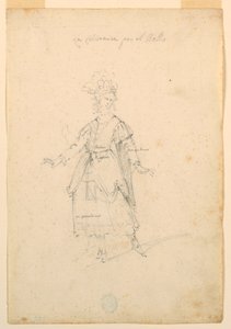 Piirustus, pukusuunnittelu: 1720, n. 1720. tekijältä Unknown artistUnknown artist
