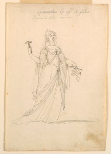 Piirustus, pukusuunnittelu: 1720, n. 1720. tekijältä Unknown artistUnknown artist