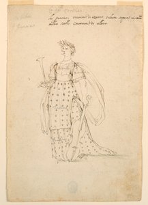 Piirustus, pukusuunnittelu: 1720. tekijältä Unknown artistUnknown artist