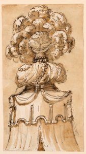Piirustus, katoksen harjaus, n. 1790. tekijältä Unknown artistUnknown artist