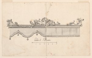Piirustus, Katoksen harjaus (V: hahmoluonnoksia), n. 1750-75. tekijältä Unknown artistUnknown artist