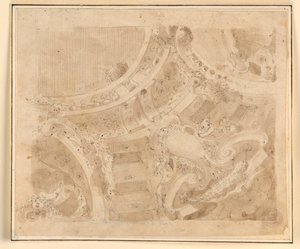 Piirustus, kattosuunnitelma, 1700-1750 tekijältä Unknown artistUnknown artist