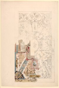 Piirustus, kattosuunnitelma, 1750-1800 tekijältä Unknown artistUnknown artist