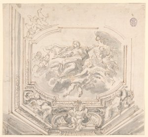 Piirustus, kattosuunnitelma, 1700-luku tekijältä Unknown artistUnknown artist