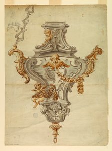 Piirustus, kanisterin malli, 1700-luvun alku tekijältä Unknown artistUnknown artist