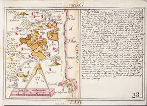 1500-luvun kartta Limerickin kreivikunnasta, Irlanti, noin 1588 (paperi, pellava) tekijältä Unknown artist