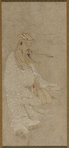 Kiinalainen mies seisoo kovassa tuulessa tekijältä Unknown artist