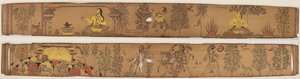 Prinssi suorittaa säästötoimia (recto); Shiva ja hänen seuraajansa palaavat Kailash-vuorelle (verso), Chandrabhanun ja Lavanyavatin romanssista Upendra Bhanjasta (1670–1740) tekijältä Unknown artist