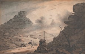 Näkymä Kivien laaksoon Devonissa, kohtaus Myrskyssä, näytös 1 tekijältä Unknown artist