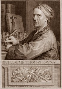 Abbot Guillaume Thomas Raynal (1713-1796) Englantilainen kirjailijakaiverrus Charles-Nicolas Cochin II:n mukaan - Guillaume Thomas Raynal (Guillaume-Thomas) kaiverrus tekijältä Unknown artist