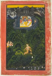 Abhisarika Nayika (Sankaritar juoksee tapaamaan rakastajansa) tekijältä Unknown artist