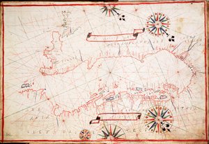 Adrianmeren merikartta, noin 1620 (pergamentti) tekijältä Unknown artist