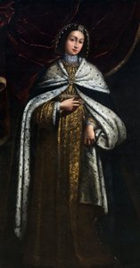 Agnes of Faucigny (morte en 1268), Pietari II:n vaimo, Savoyn kreivi (Pierre II de Savoie) - Nimetön - 1600-luku - Öljy kankaalle tekijältä Unknown artist