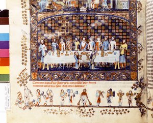 Aleksanterin matka Eedenin puutarhaan, noin 1400 (pienoiskuva). tekijältä Unknown artist