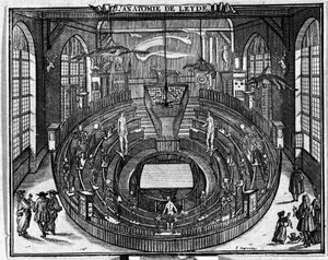 Leidenin yliopiston anatominen teatteri, 1600-luvun loppu. tekijältä Unknown artist