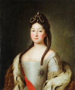 Anna Petrovna de Russie - Muotokuva Venäjän tsarevnasta Anna Petrovnasta (1708-1728), Venäjän keisari Pietari I:n tyttärestä, Anonymous. Öljy kankaalle, 1700-luvun viimeinen neljännes, Valtion arkkitehtuurin, historian ja taiteen museo, Vladimir tekijältä Unknown artist