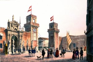 Venetsian arsenaali 1800-luvulla. tekijältä Unknown artist