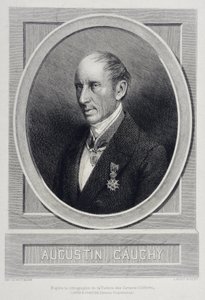 Augustin Louis Cauchy 1789-1857 englantilainen matemaatikko - kaiverrus tekijältä Unknown artist