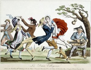 Ball: kylätanssi - a.n.d., 1700-luvun loppu, Carnavalet. tekijältä Unknown artist
