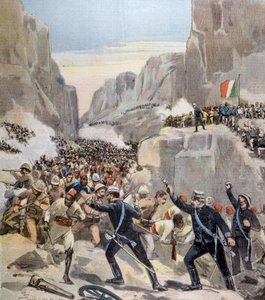 Abba Kariman taistelu (Adoua, Etiopia) Etiopian ja Italian välillä tekijältä Unknown artist