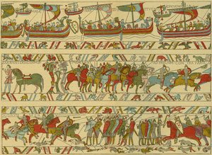 Bayeux kuvakudos. Norman hyökkäys tekijältä Unknown artist