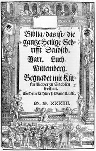 Lutherin raamattu. 1534. Wittenberg. Kansalaiskirjasto Sormani. Milano tekijältä Unknown artist