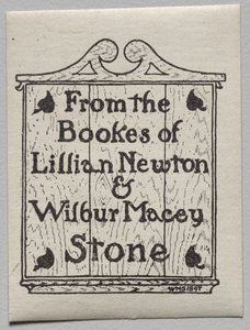 Kirjakilpi: Lillian Newton ja Wilbur Macey Stone tekijältä Unknown artist