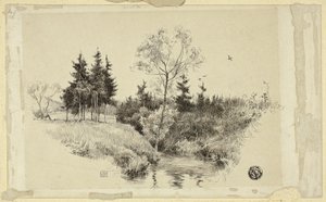 Brook in Forest tekijältä Unknown artist