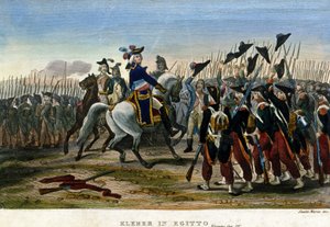 Egyptin kampanja (retkikunta) (1798-1801): Kenraali Jean Baptiste Kleber (1753-1800) Egyptissä. Napoleon Bonaparte jätti hänet armeijan ylipäälliköksi elokuussa 1799. tekijältä Unknown artist