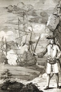 Kapteeni Henry Avery ottaa yhden suurmogulin laivoista - tekijältä Unknown artist