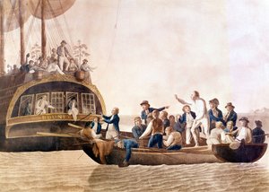 Bountyn kapteeni William Bligh (1754 - 1817), jonka miehistö hylkäsi. tekijältä Unknown artist