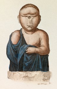 Lapsi, jolla on yksi silmä, luokiteltu Linneenen nomenklatuurin ja Cuvierin luokituksen mukaan (kaiverrus). tekijältä Unknown artist