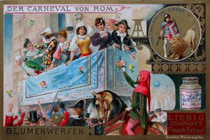 Keräilijän kuvasarja Rooman karnevaali, Kukkien heittäminen tekijältä Unknown artist