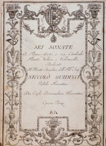 Kansi Six Sonatas, op. 3 Carlo Domenighini tekijältä Unknown artist