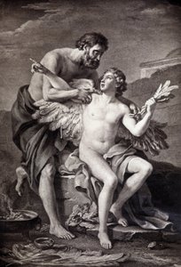 Daedalus ja Icarus. 1800-luvun kaiverrus. tekijältä Unknown artist