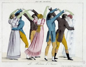 Tanssiliike nimeltä "The Cradle of Love", 1800-luvun alku tekijältä Unknown artist