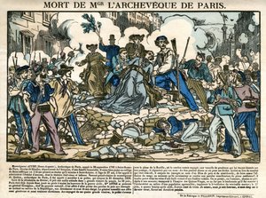 Pariisin arkkipiispan Denis Auguste Affren kuolema tekijältä Unknown artist