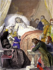 Ranskan kuninkaan Ludvig XIV:n (1638-1715) kuolema 1.9.1715 Versailles