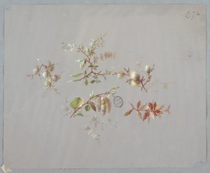 Suunnittelu tapeteille ja tekstiileille: Kukat tekijältä Unknown artist