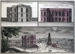 Erilaisia näkymiä Pariisin tähtitieteellisestä observatoriosta vuonna 1700. tekijältä Unknown artist